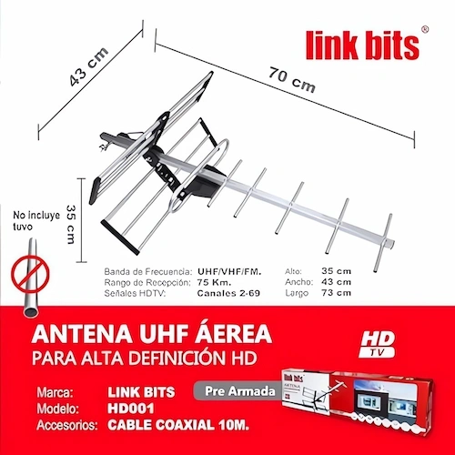 Antena Exterior HDTV de alta ganacia 2 Antena Exterior HDTV de alta ganacia - Image 2
