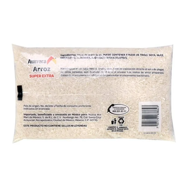 Arroz Aurrera super extra 900 g 3 Arroz Aurrera super extra 900 g - Image 3