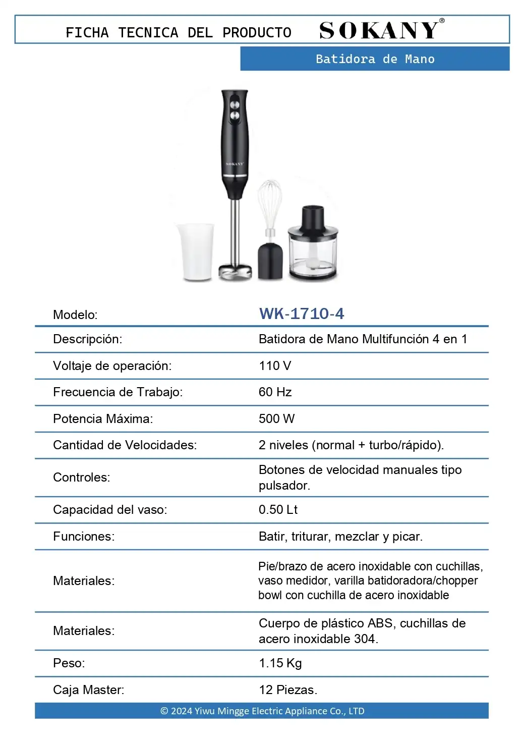 Batidora de Mano 4 en 1 3 Batidora de Mano 4 en 1 - Image 3